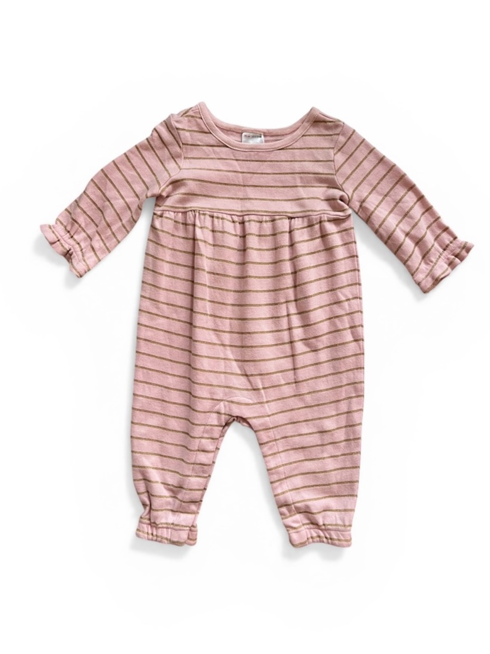 Hanna Andersson Striped Pink Baby One-Piece Romper